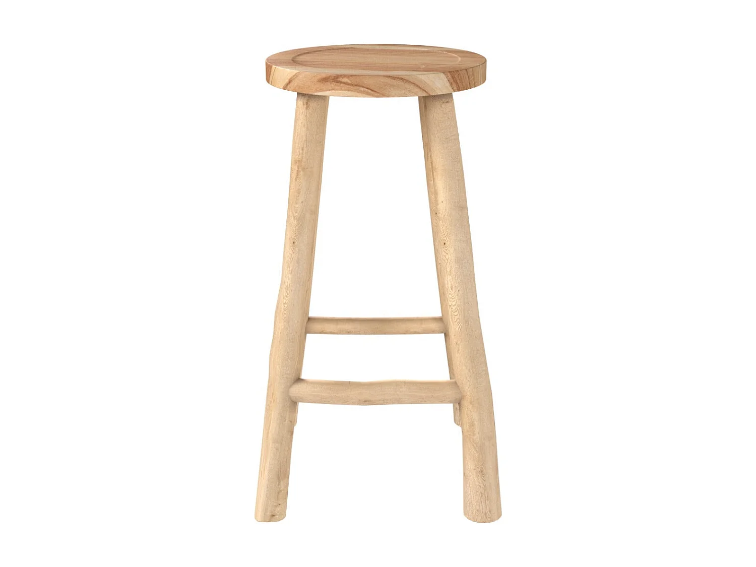 Tabouret pour îlot central 67 cm en teck - Ika