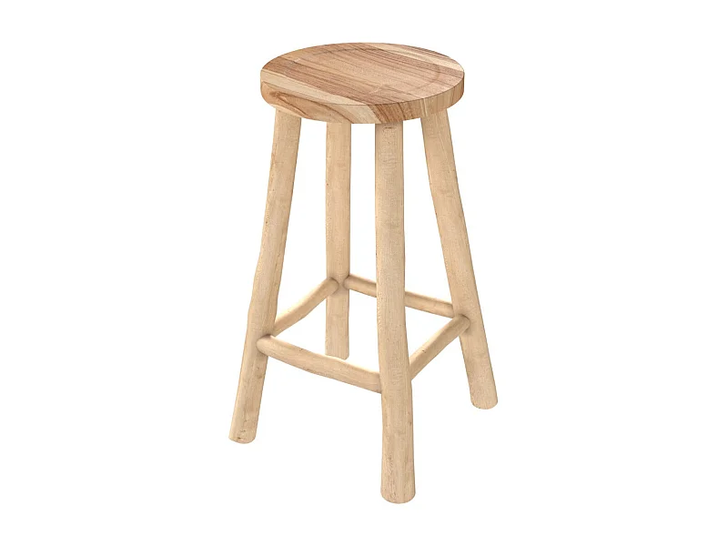 Tabouret pour îlot central 67 cm en teck - Ika