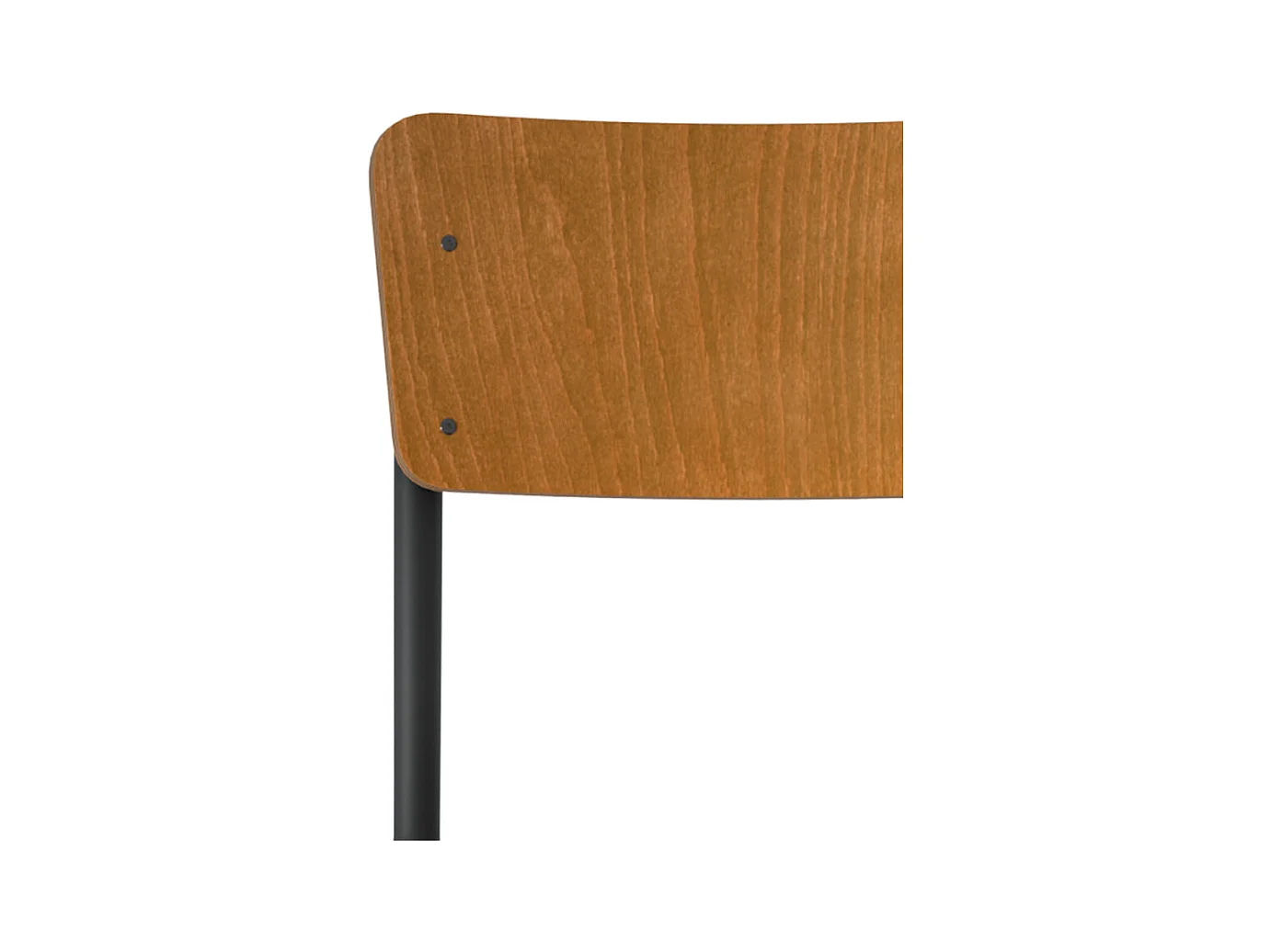 Set de 2 sillas de bar ajustables 60/80 cm en madera oscura - Clem