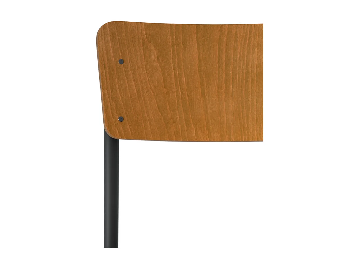 Lot de 2 chaises de bar réglables 60/80 cm en bois foncé - Clem