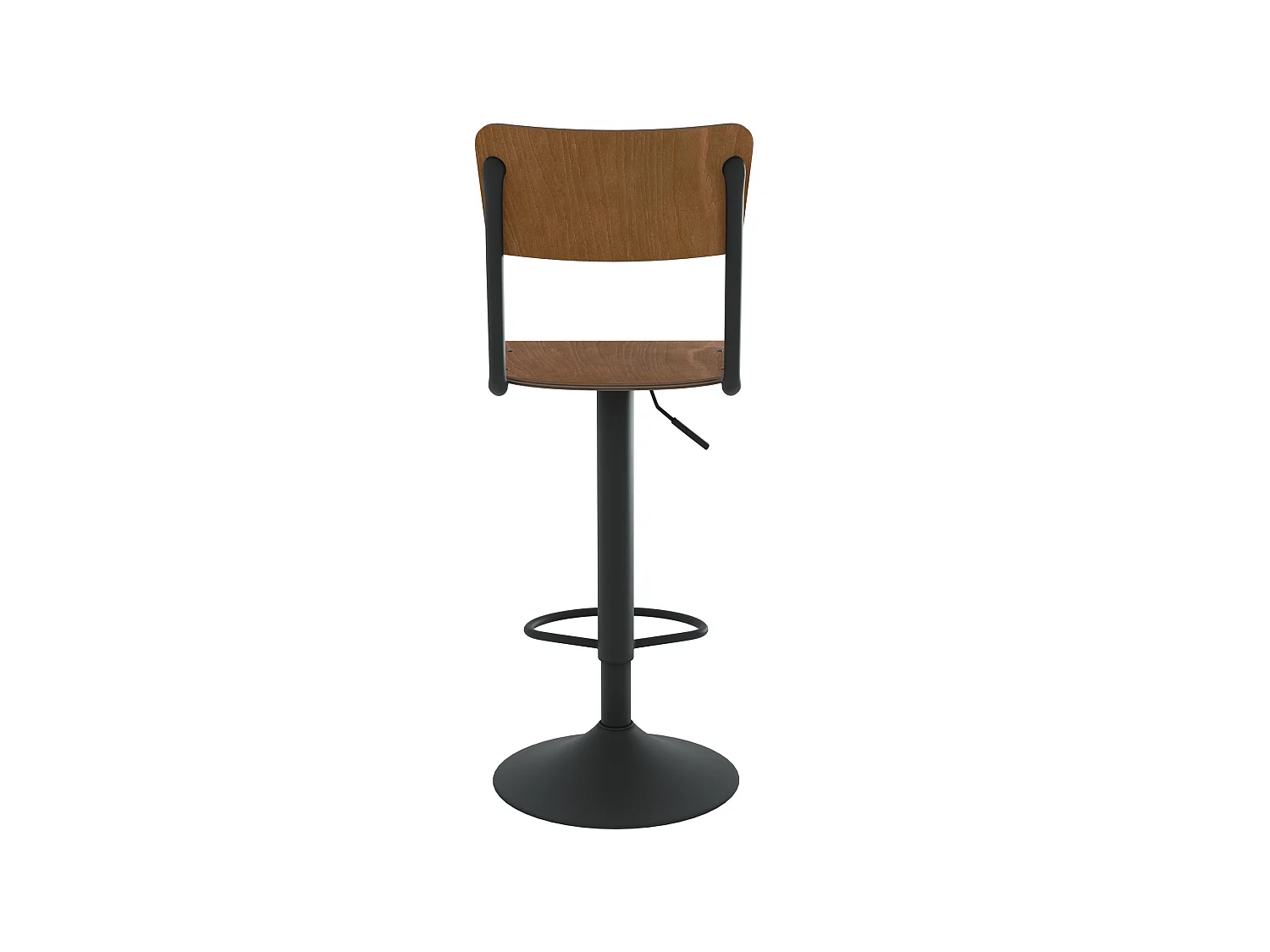 Set di 2 sgabelli regolabili 60/80 cm in legno scuro - Clem