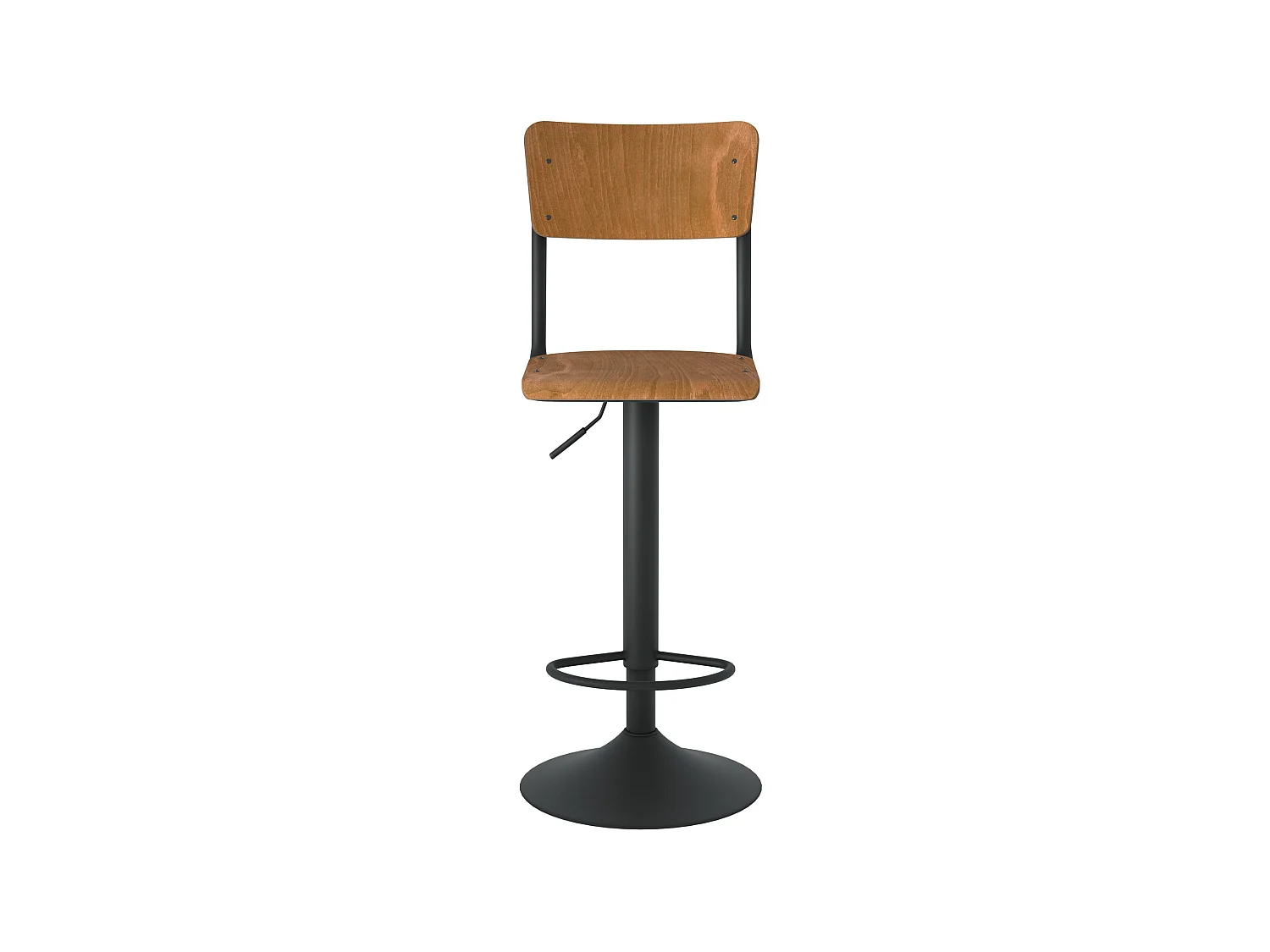 Set di 2 sgabelli regolabili 60/80 cm in legno scuro - Clem
