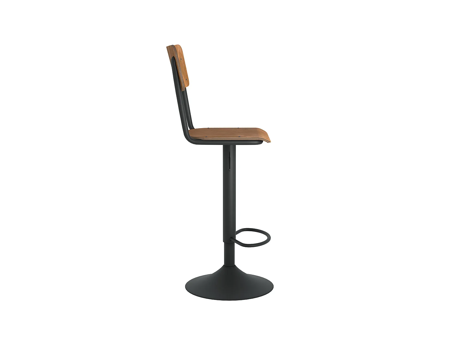 Set di 2 sgabelli regolabili 60/80 cm in legno scuro - Clem