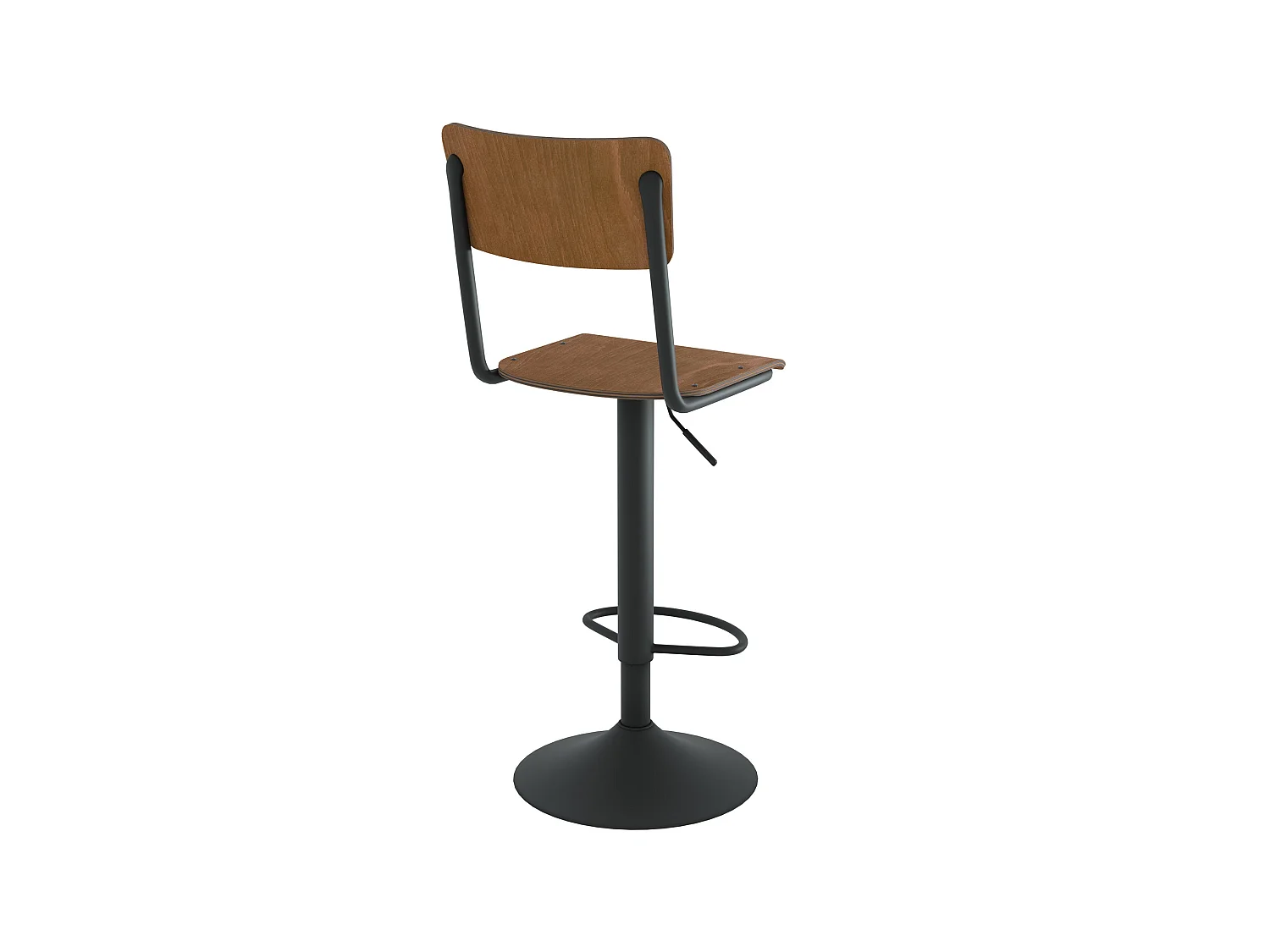 Set di 2 sgabelli regolabili 60/80 cm in legno scuro - Clem