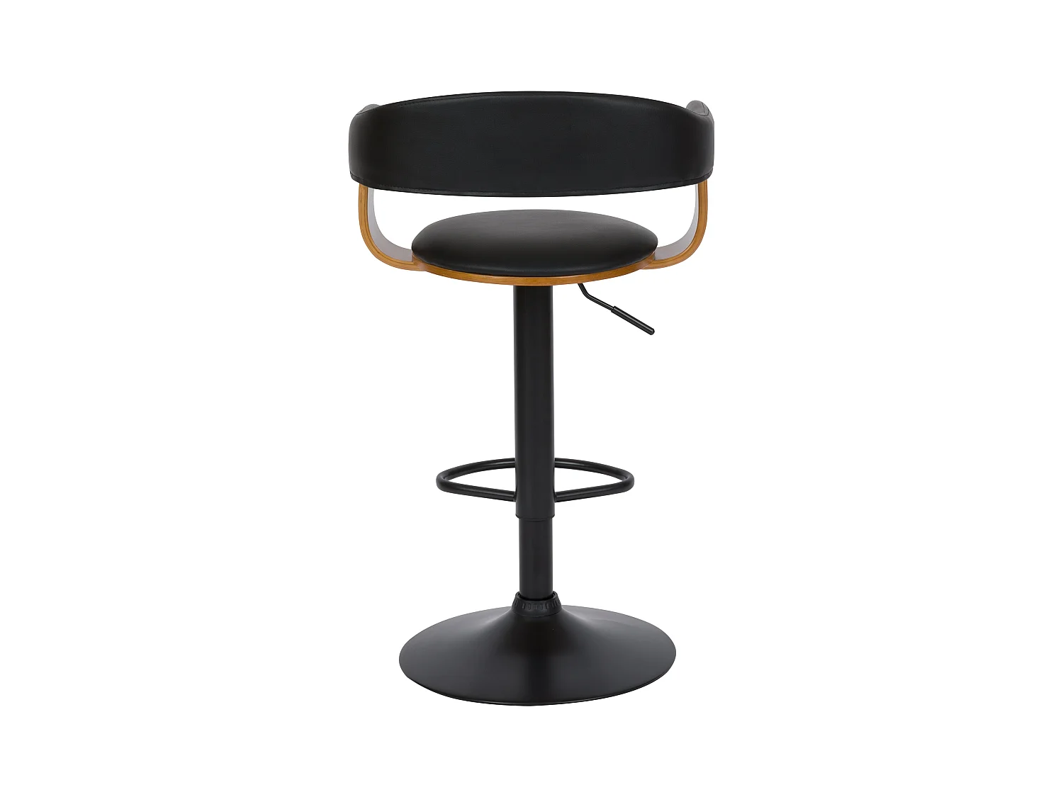 Silla de bar ajustable 62/84 cm en piel sintética negra - Harold