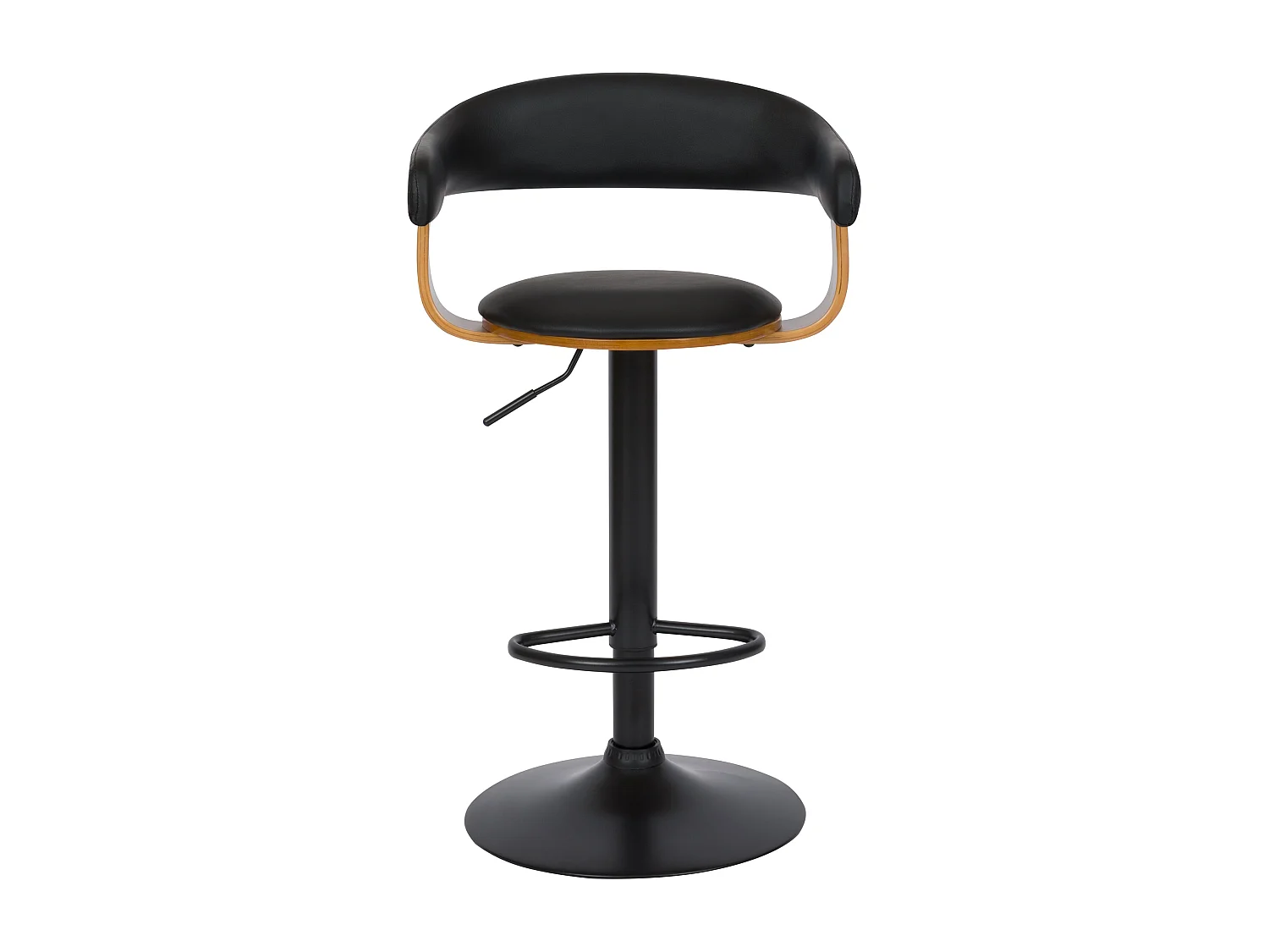 Chaise de bar réglable 62/84 cm en cuir synthétique noir - Harold