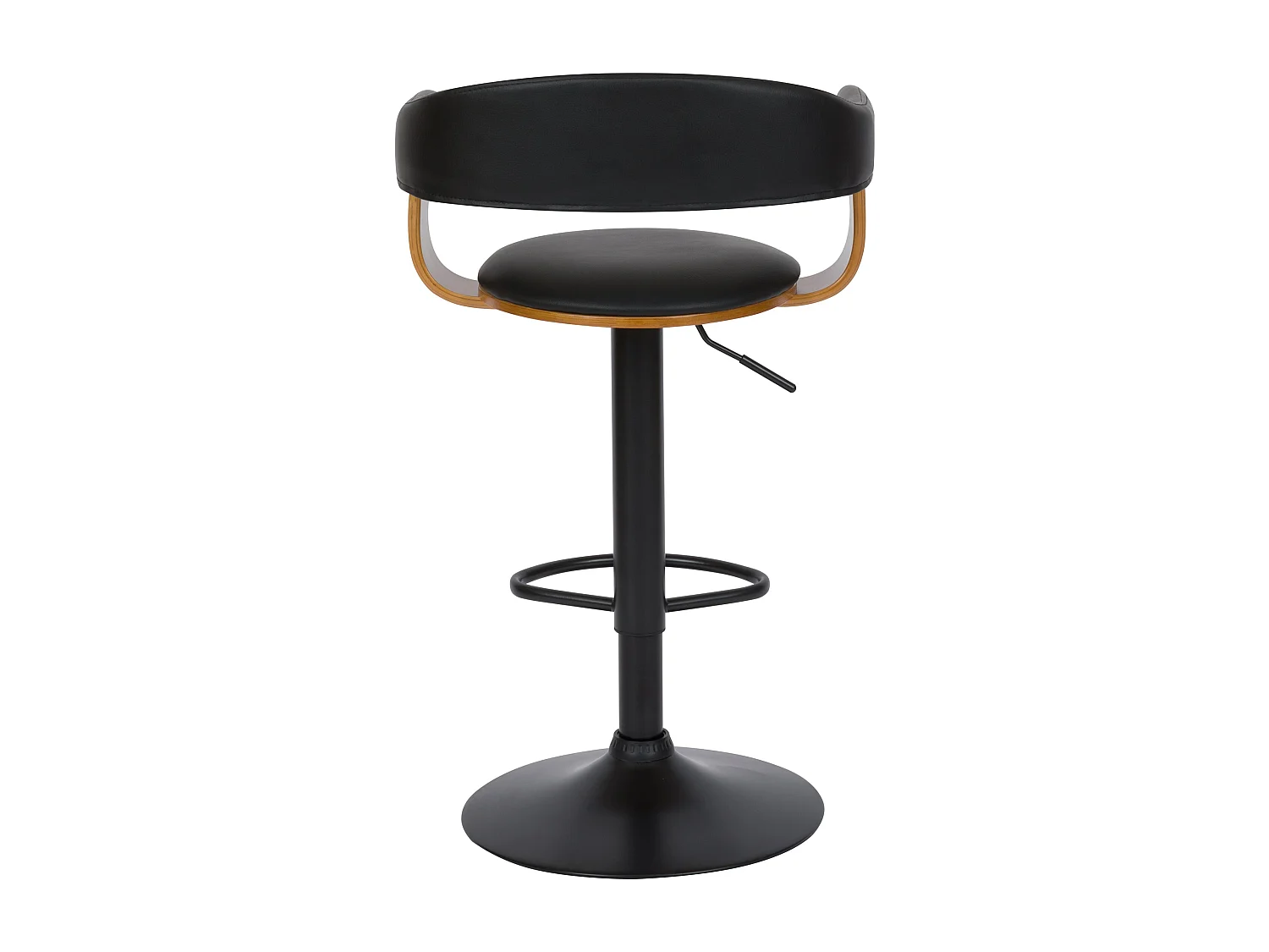 Chaise de bar réglable 62/84 cm en cuir synthétique noir - Harold