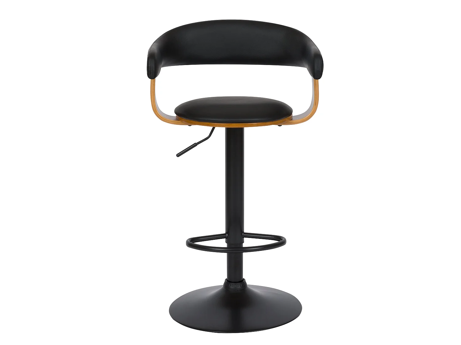 Chaise de bar réglable 62/84 cm en cuir synthétique noir - Harold