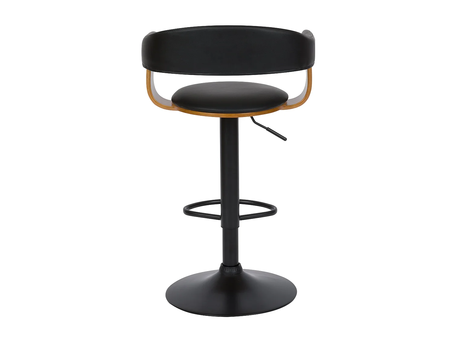 Chaise de bar réglable 62/84 cm en cuir synthétique noir - Harold