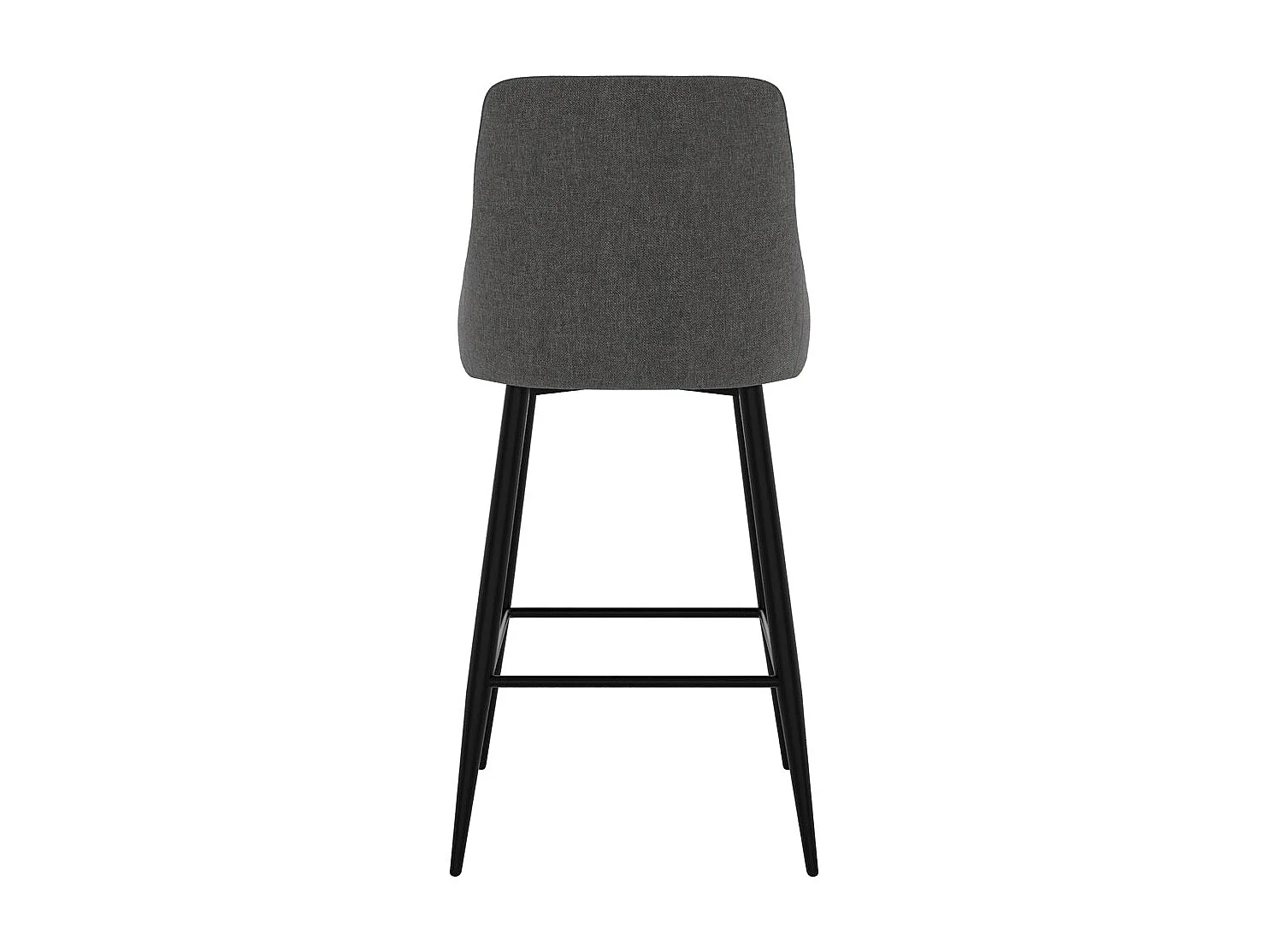 Set de 2 sillas para isla de cocina en tela gris oscuro 66,5 cm - Pipo