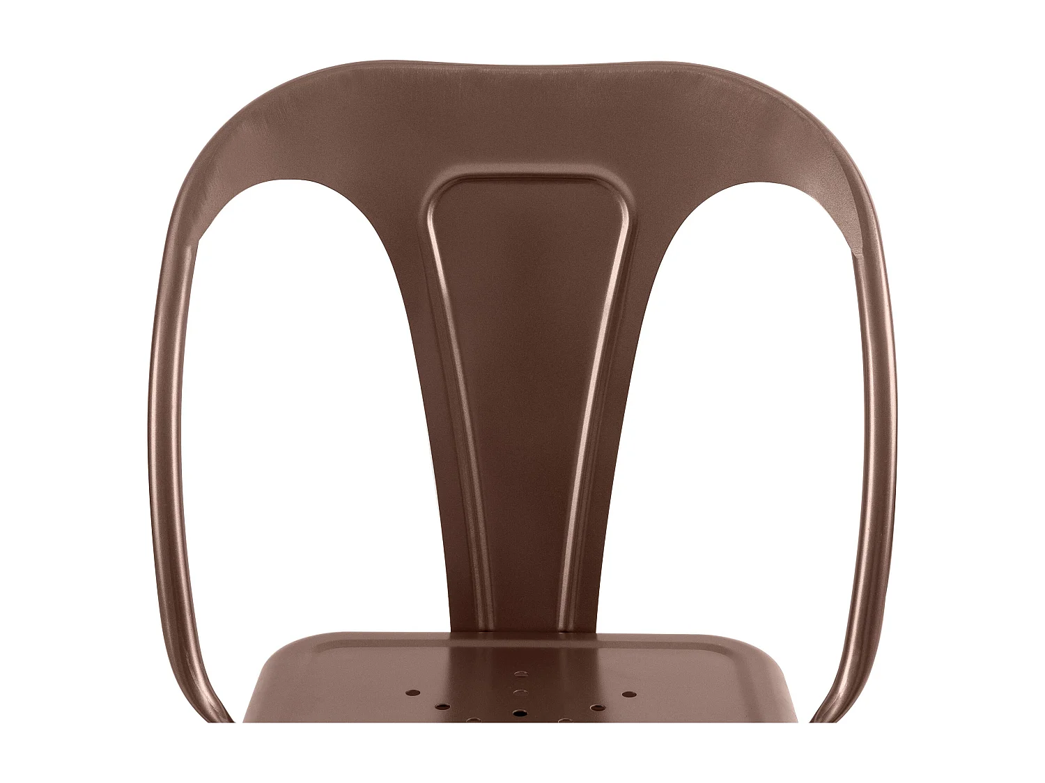 Lot de 2 chaises pour îlot central 67 cm en métal cuivre - Indus