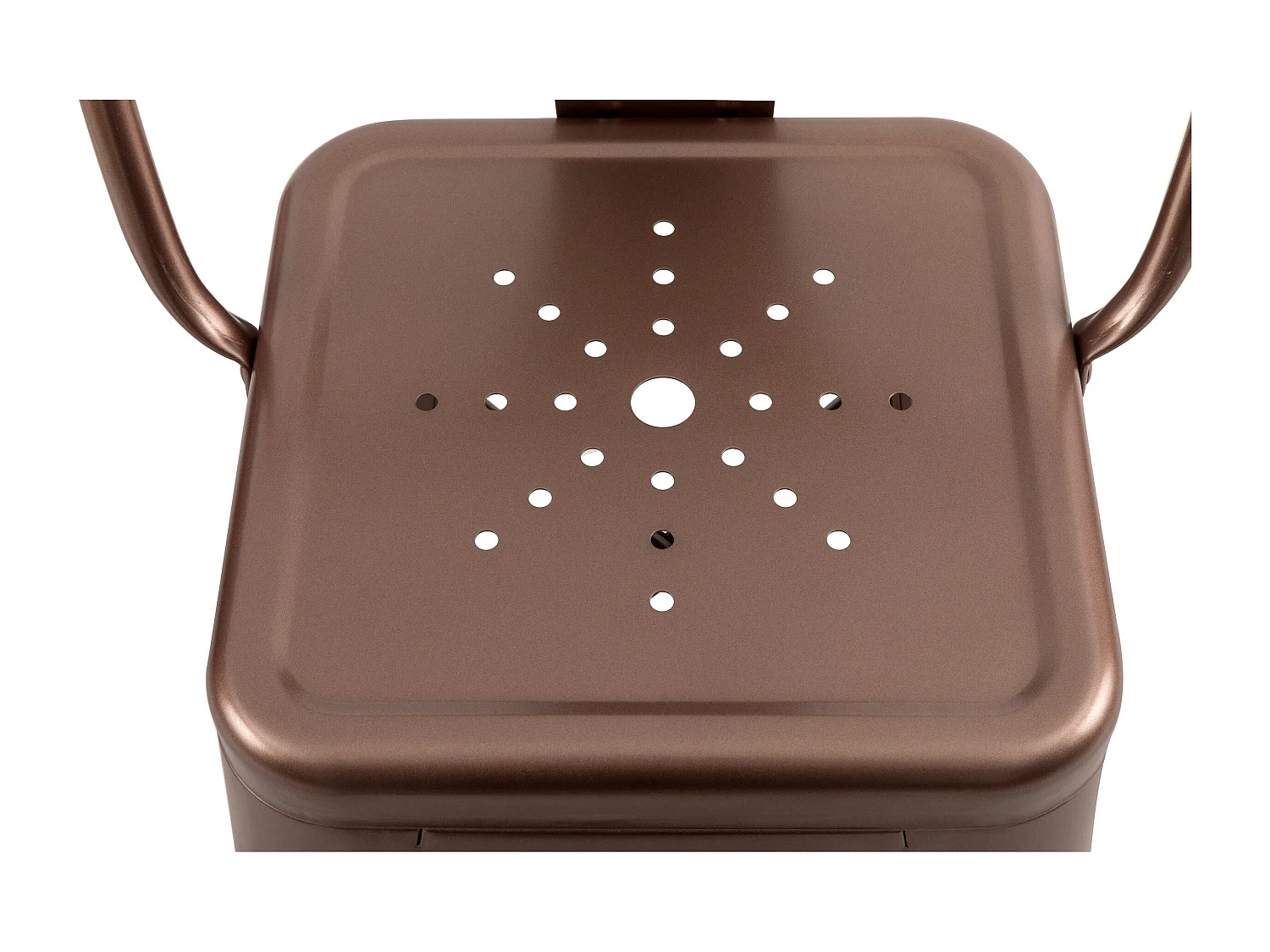 Lot de 2 chaises pour îlot central 67 cm en métal cuivre - Indus