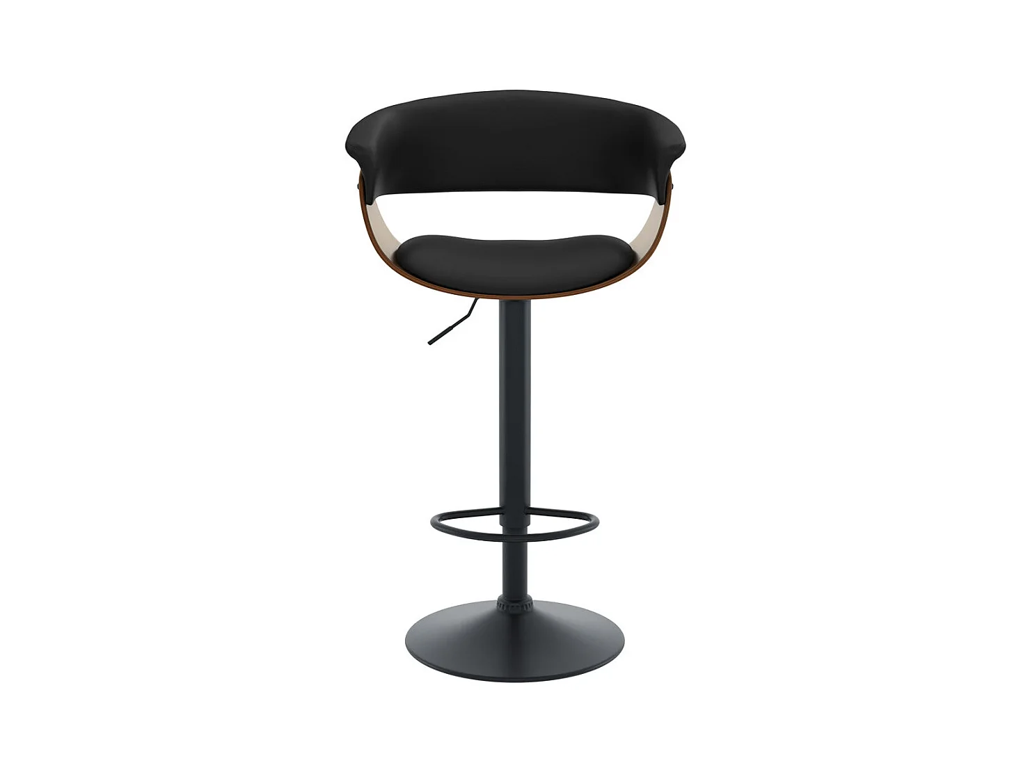 Sedia da bar regolabile 59/81 cm in pelle artificiale nera - Basile