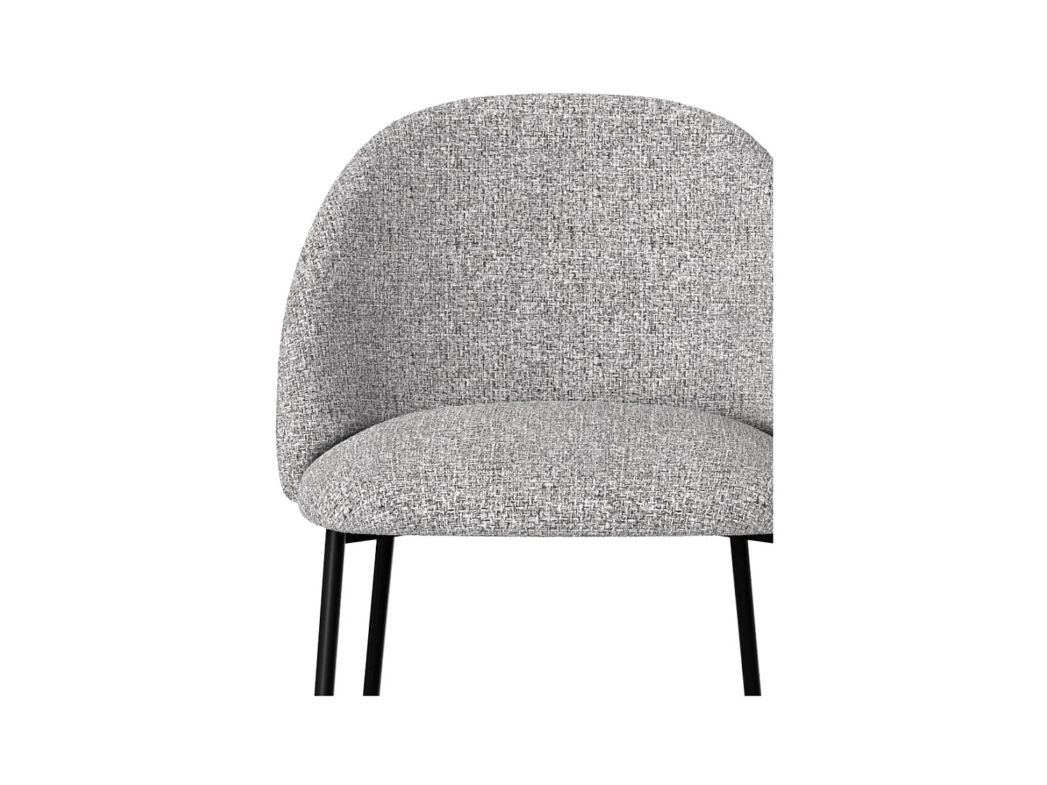 Set de 2 sillas para isla de cocina en tela jaspeada gris claro 66 cm - Karl