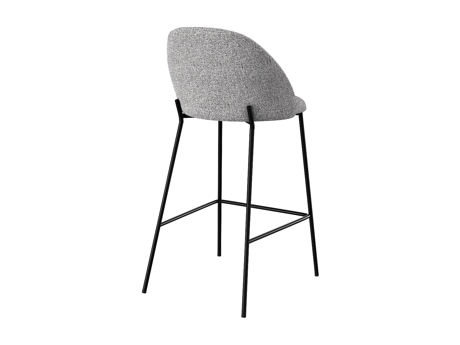 Set de 2 sillas para isla de cocina en tela jaspeada gris claro 66 cm - Karl