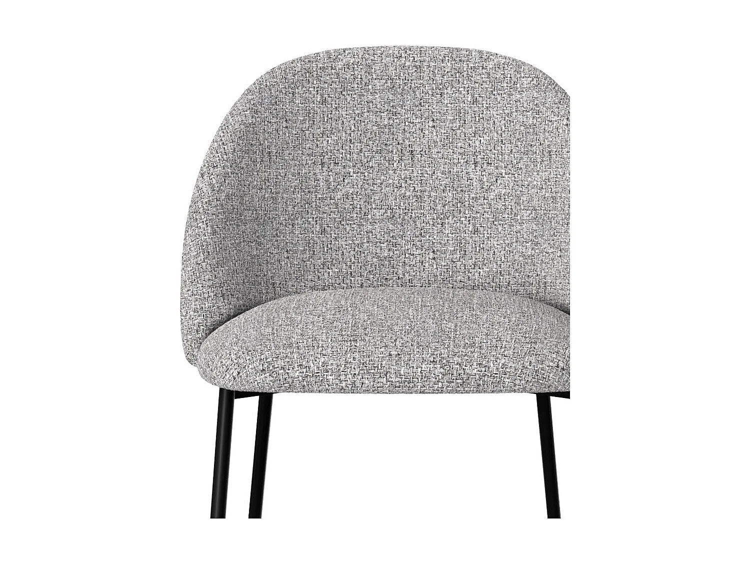 Set de 2 sillas para isla de cocina en tela jaspeada gris claro 66 cm - Karl