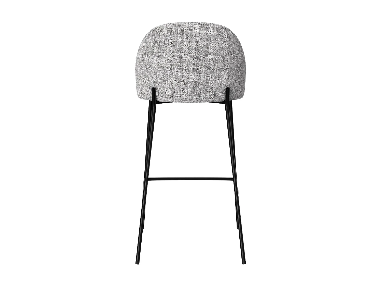 Set de 2 sillas para isla de cocina en tela jaspeada gris claro 66 cm - Karl