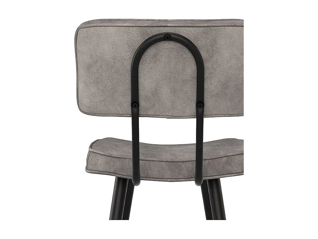 Set di 2 sedie per isola centrale in pelle sintetica grigia 66 cm - Texas