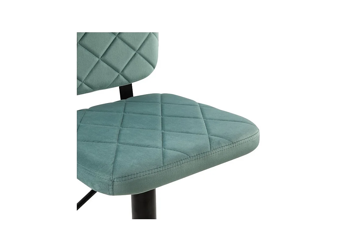 Lot de 2 chaises de bar réglables 60/81 cm en velours vert d'eau - Viktor