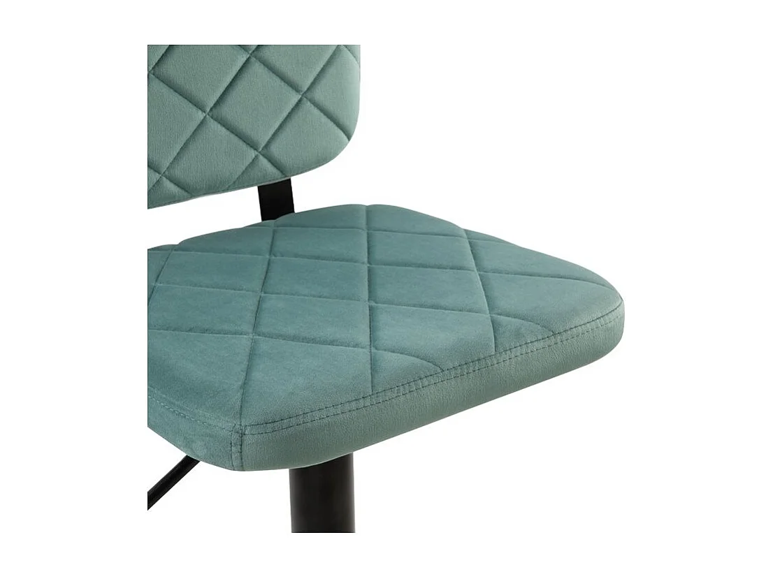 Lot de 2 chaises de bar réglables 60/81 cm en velours vert d'eau - Viktor