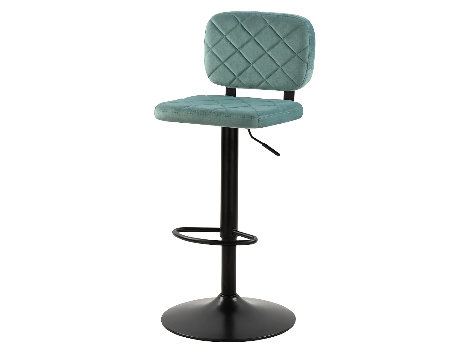 Set de 2 sillas de bar ajustables 60/81 cm en terciopelo verde agua - Viktor