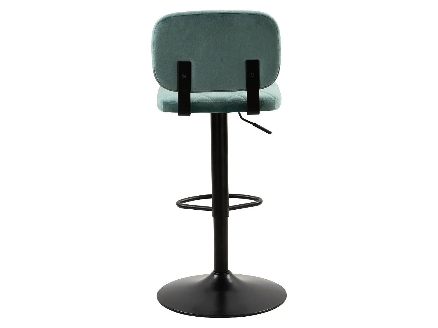 Set de 2 sillas de bar ajustables 60/81 cm en terciopelo verde agua - Viktor