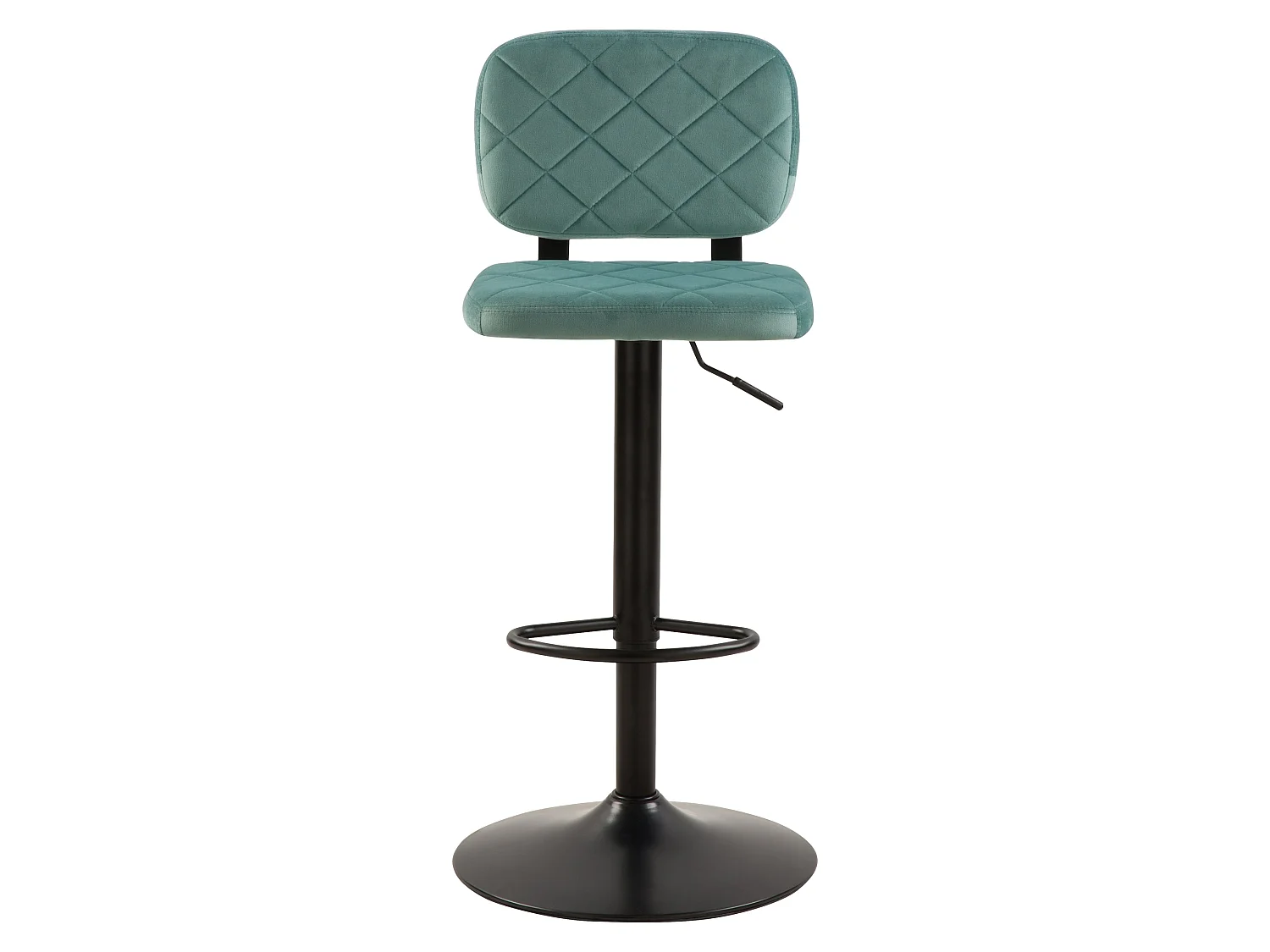 Set de 2 sillas de bar ajustables 60/81 cm en terciopelo verde agua - Viktor