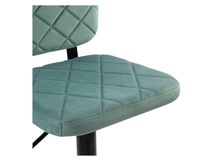 Set de 2 sillas de bar ajustables 60/81 cm en terciopelo verde agua - Viktor