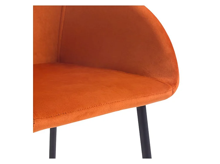 Set de 2 sillas de bar de terciopelo naranja 75 cm - Marquise