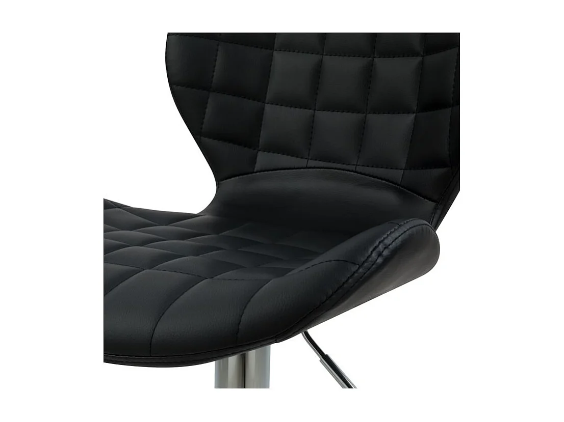 Set di 2 sedie da bar regolabili 53/74 cm in ecopelle nera - Mazzia