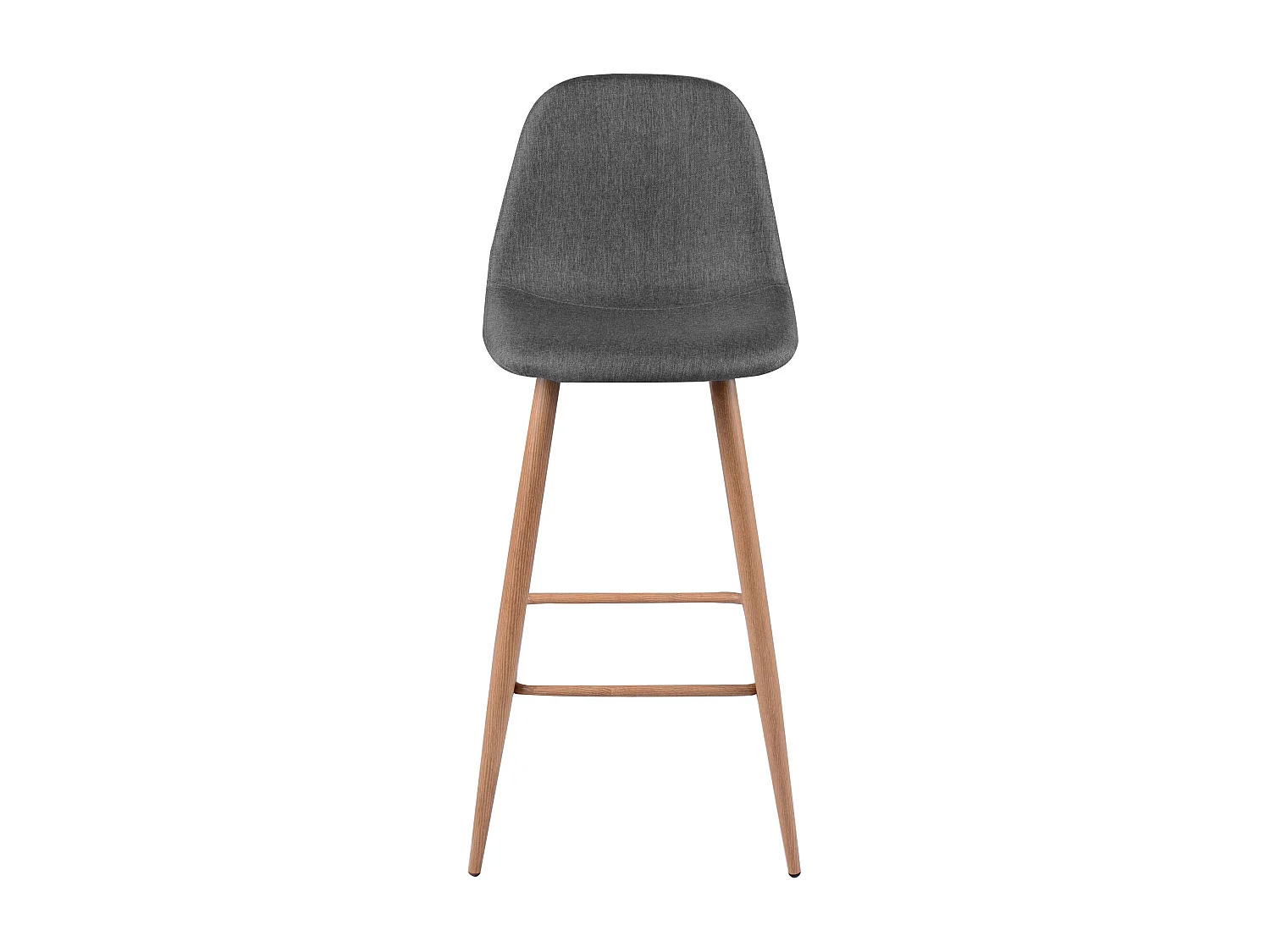 Lot de 2 chaises de bar 72.5 cm en tissu gris - Fredrik