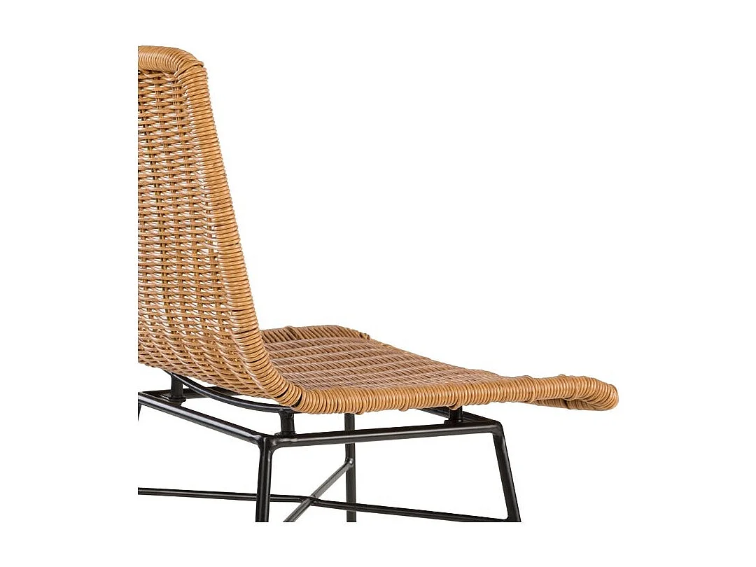 Set de 2 taburetes para isla de cocina en resina tejida marrón 63 cm - Mandya