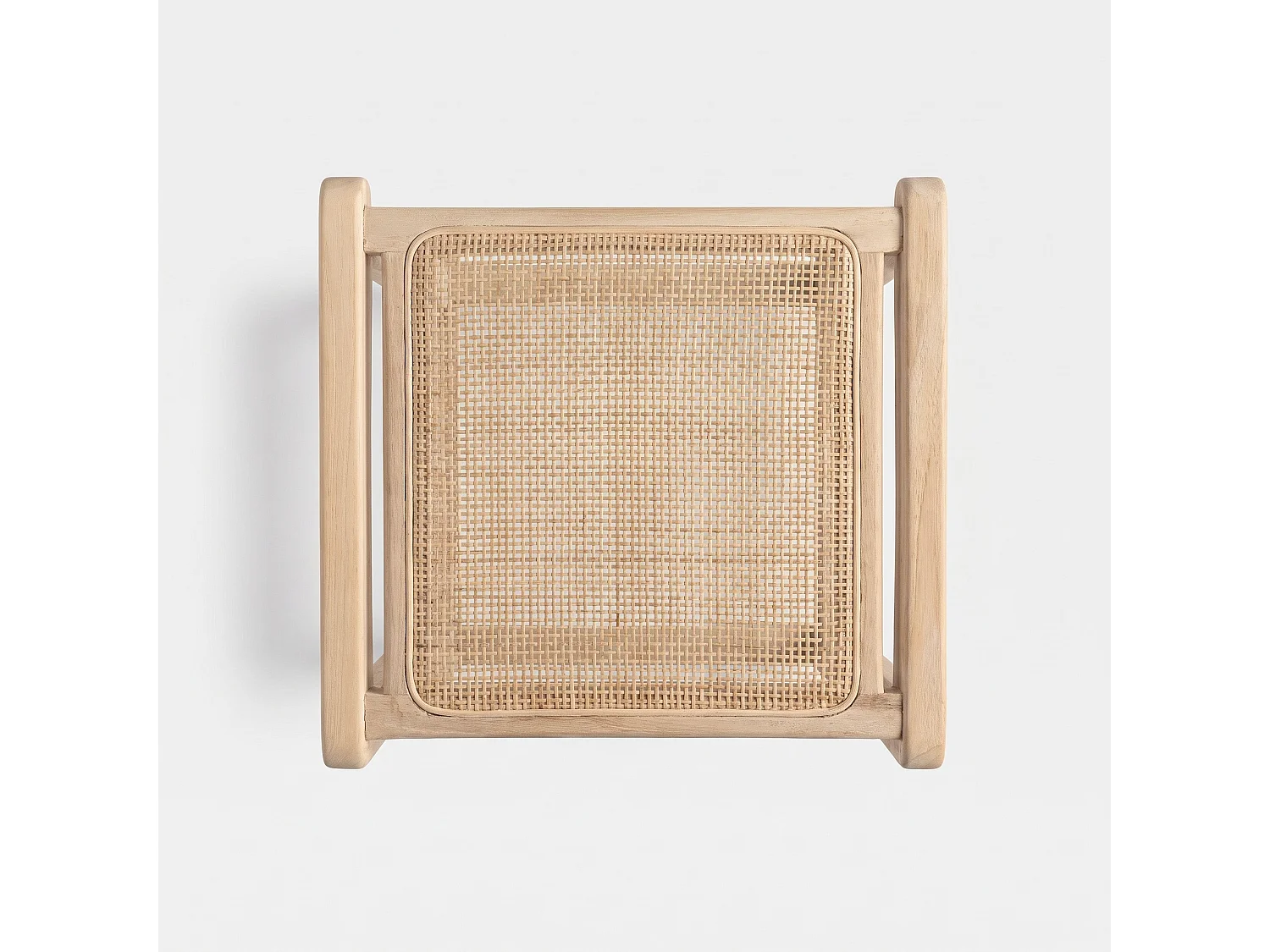 Sgabello per isola centrale 66 cm in teak e rattan naturale - Haida