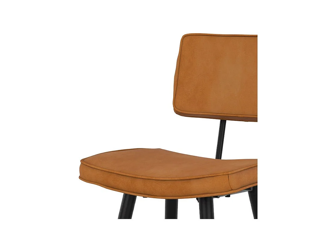 Set di 2 sedie per isola centrale in pelle sintetica cammello 66 cm - Texas