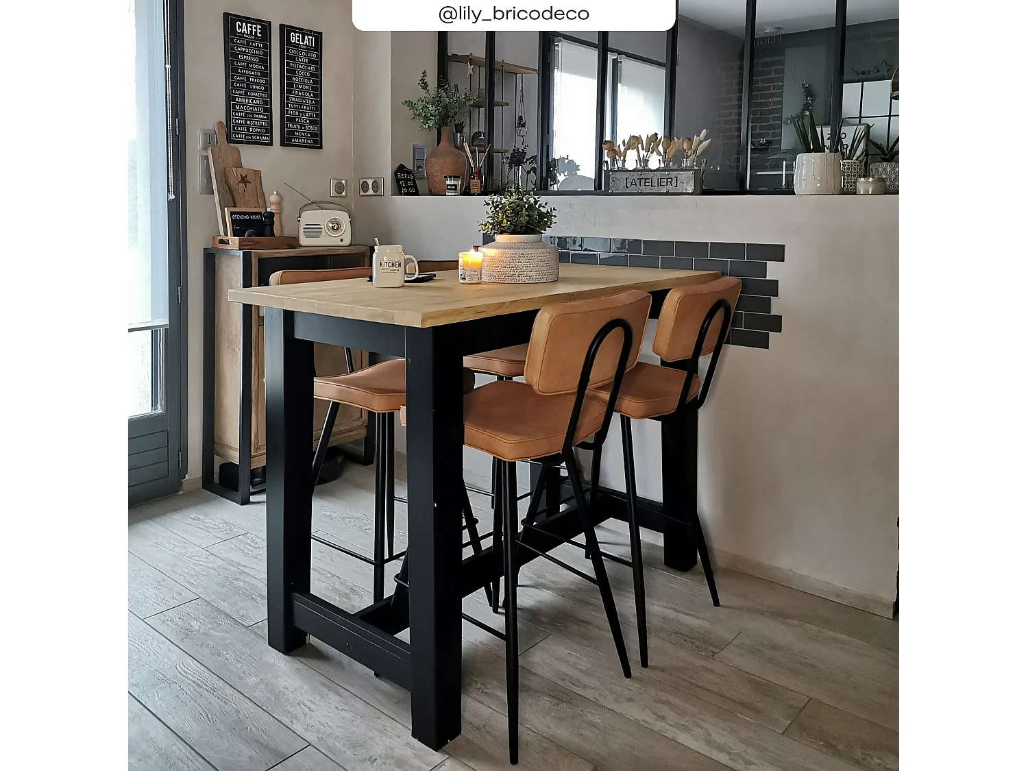 Set de 2 taburetes para isla de cocina de sintético camello 66 cm - Texas