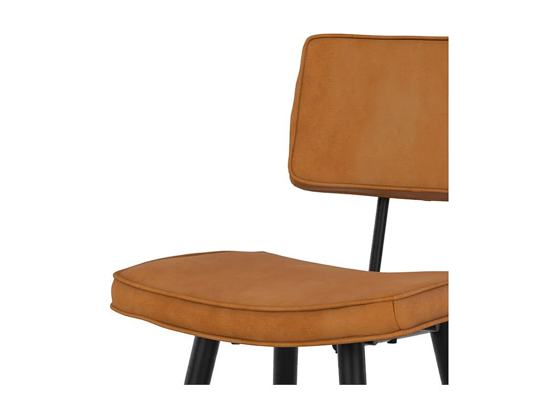 Set de 2 taburetes para isla de cocina de sintético camello 66 cm - Texas