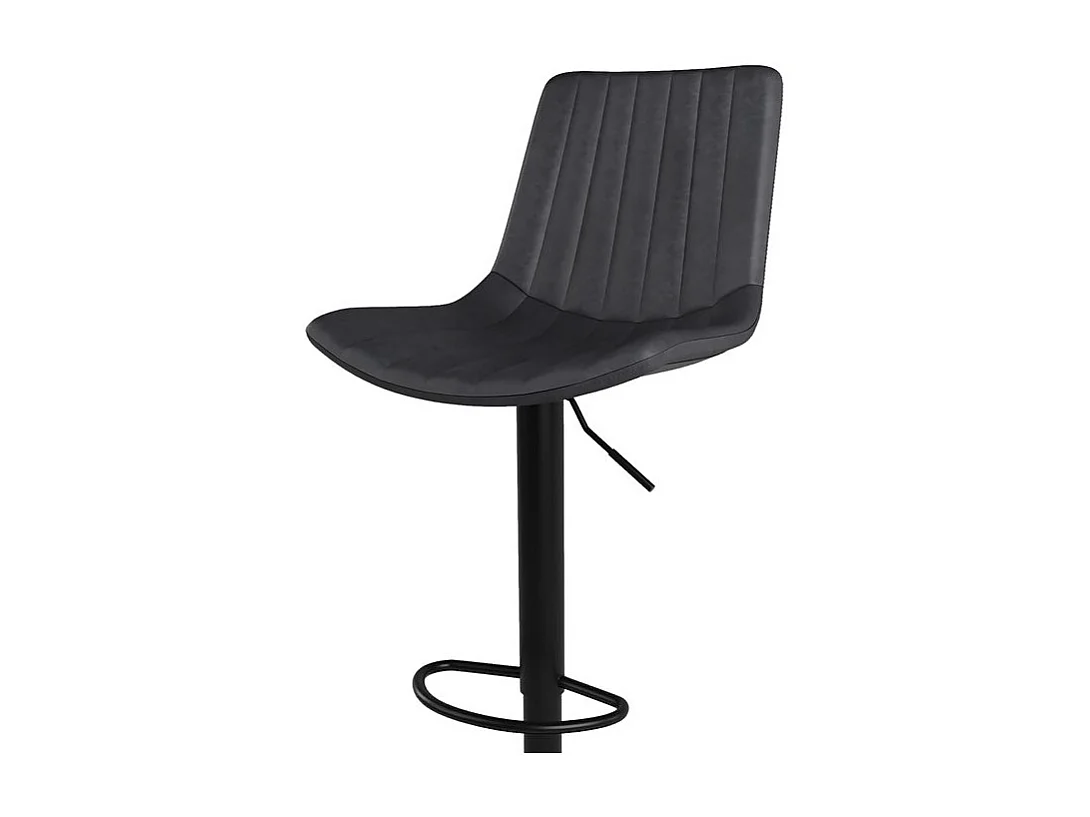 Set di 2 sedie da bar regolabili 62,5/83 cm grigio scuro - Killi