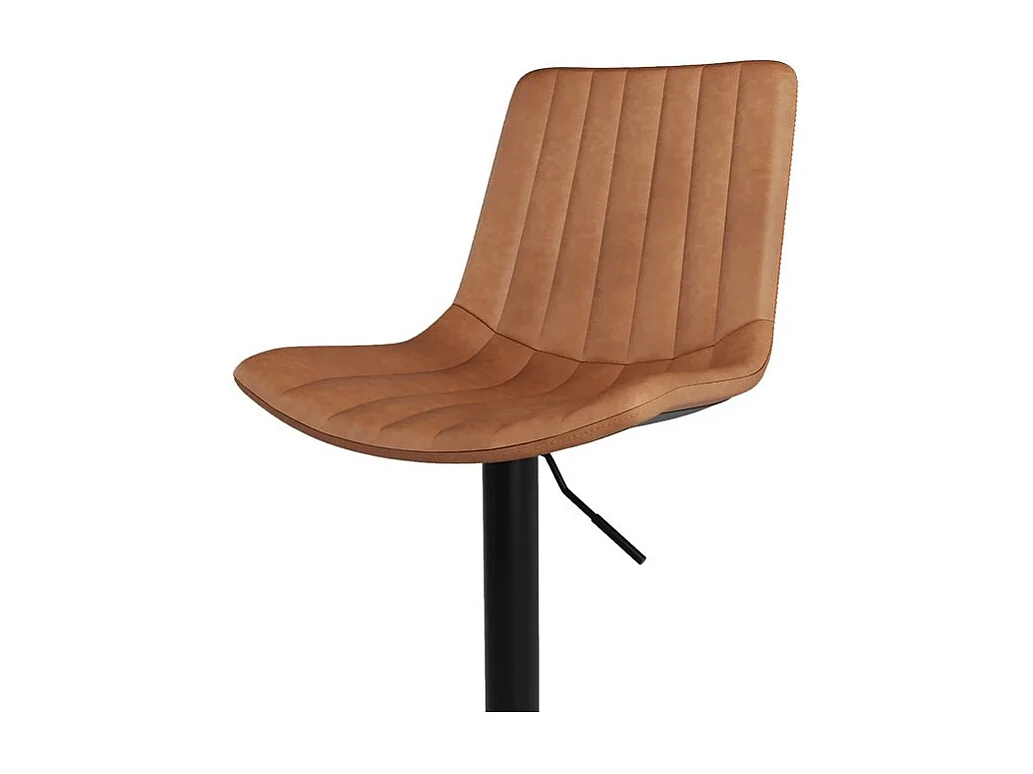 Set di 2 sedie da bar regolabili 62,5/83 cm in sintetica cammello - Killi