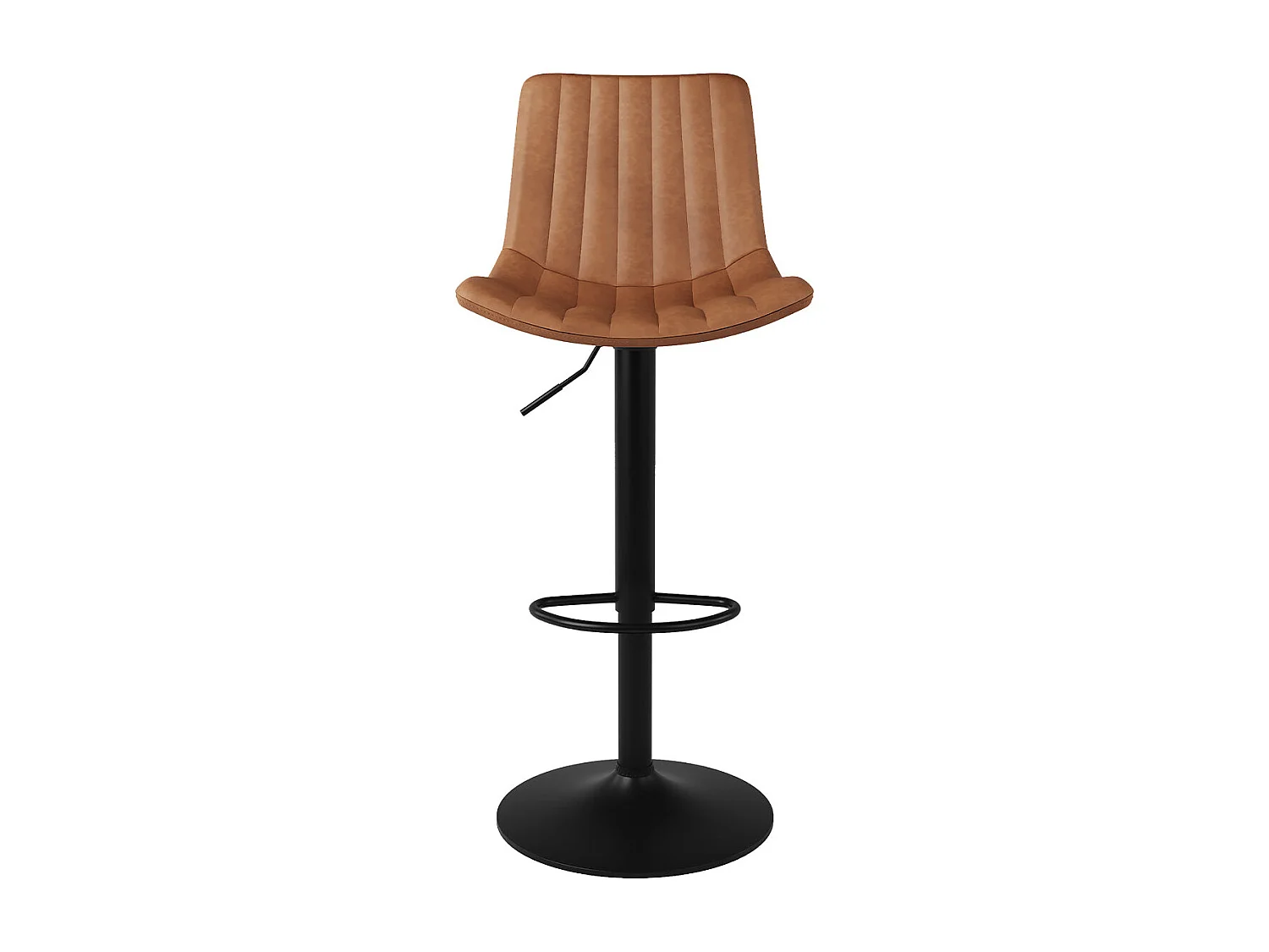 Set di 2 sedie da bar regolabili 62,5/83 cm in sintetica cammello - Killi