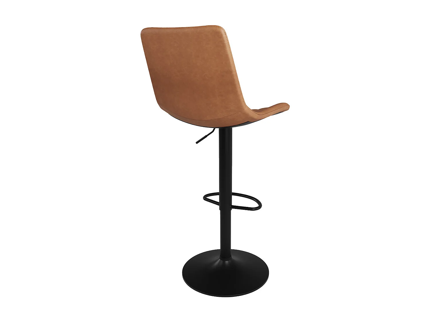 Set di 2 sgabelli da bar regolabili 62,5/83 cm cammello in ecopelle - Killi