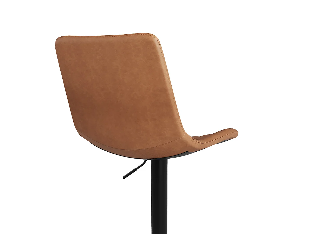 Set di 2 sgabelli da bar regolabili 62,5/83 cm cammello in ecopelle - Killi