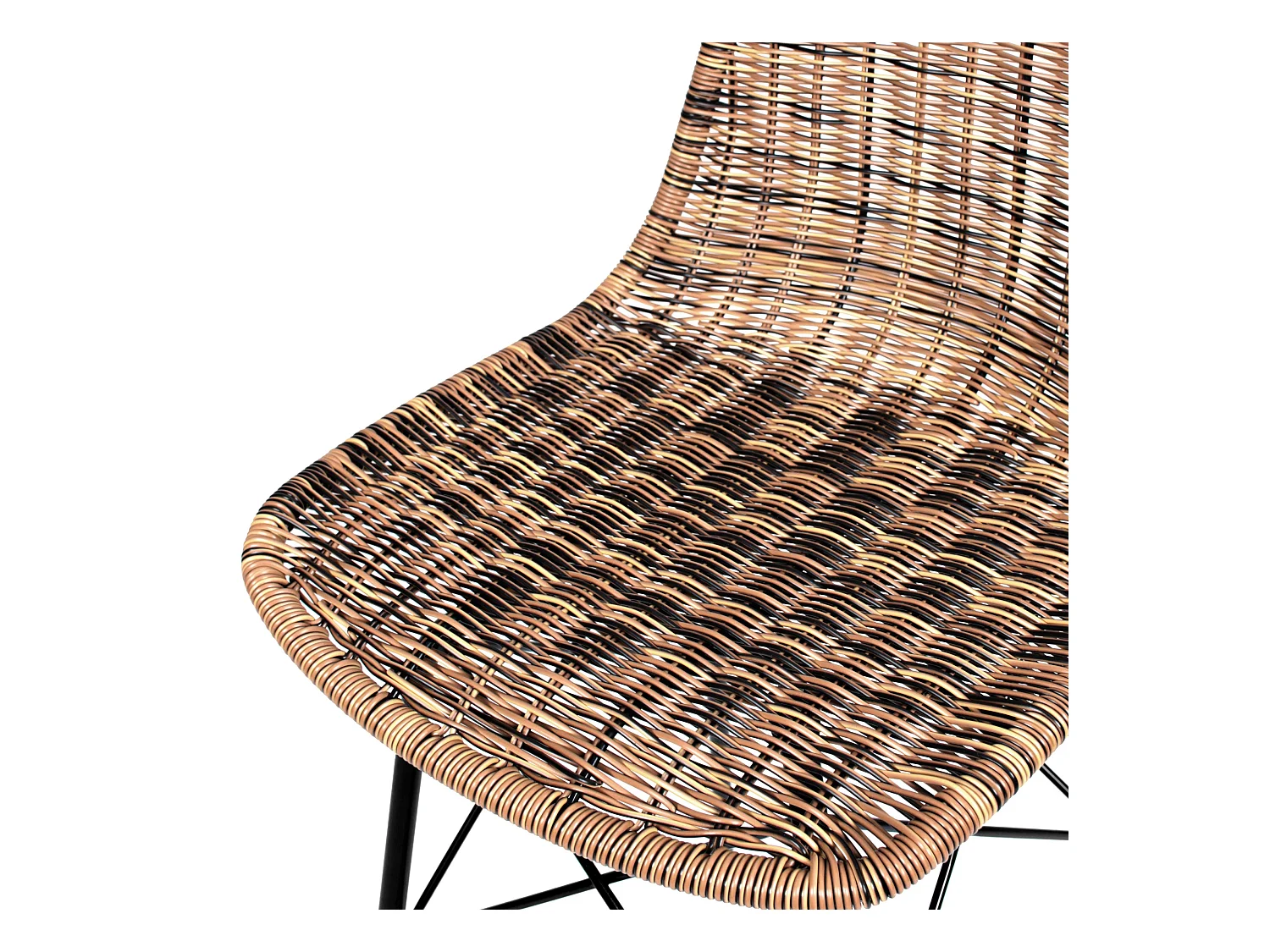 Set de 2 taburetes para isla de cocina tejida marrón 63 cm - Tiptur