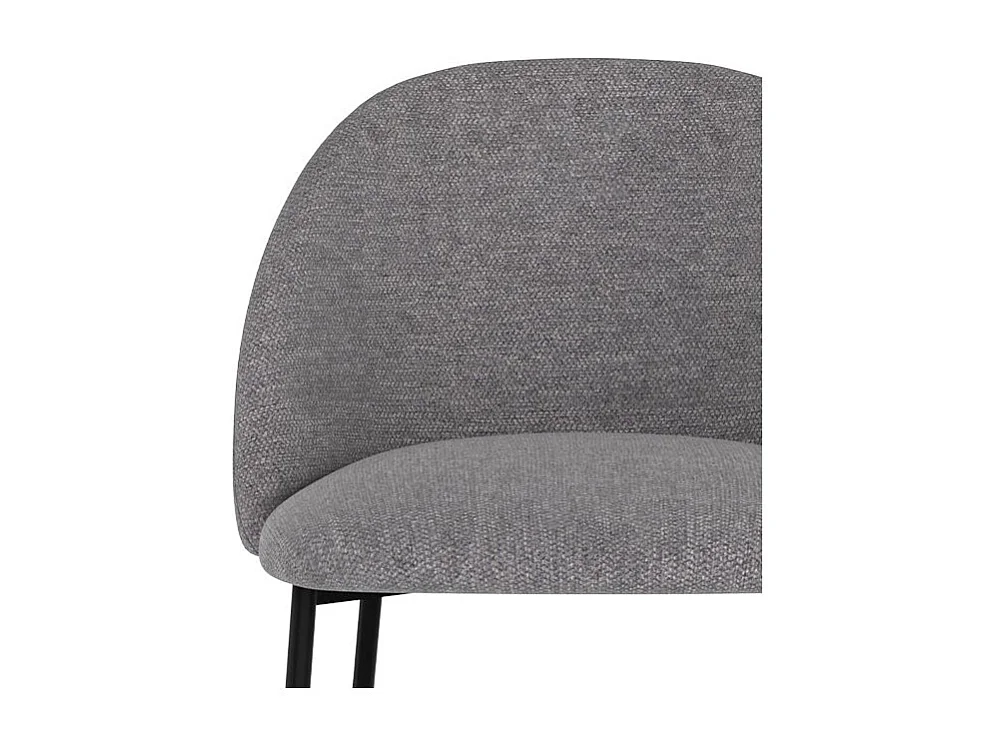 Set de 2 sillas para isla de cocina en tela moteada gris oscuro 66 cm - Karl