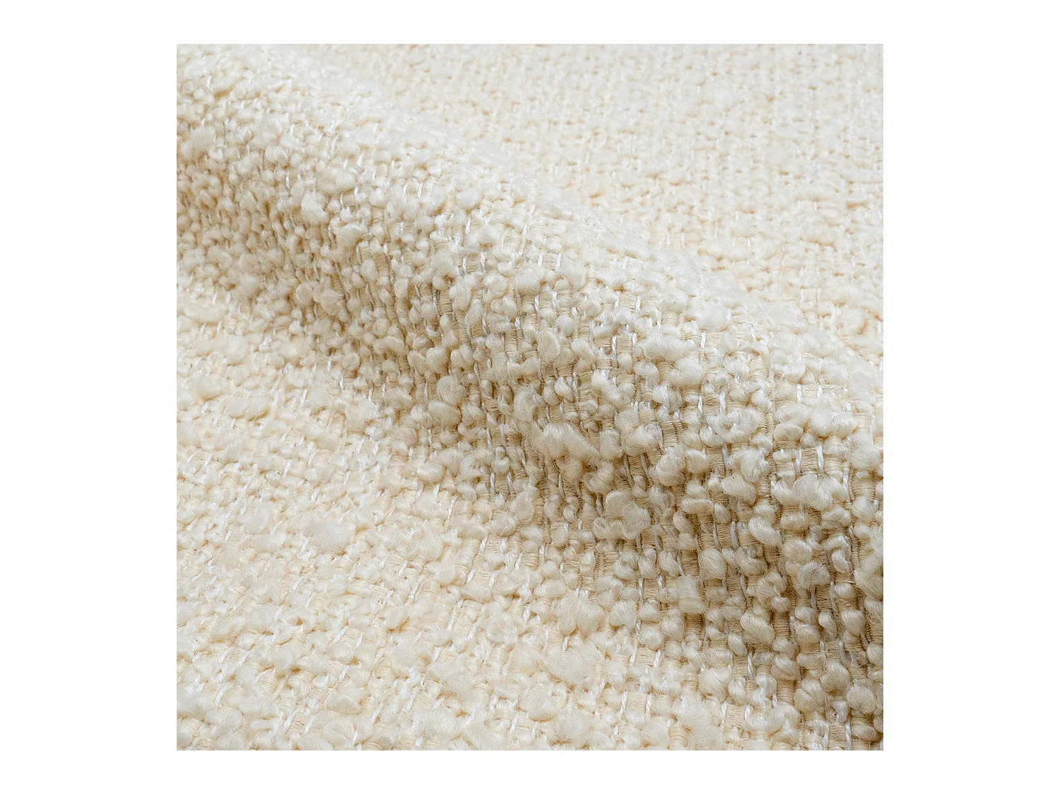 Set de 2 sillas para isla de cocina blancas efecto lana 65 cm - Misty