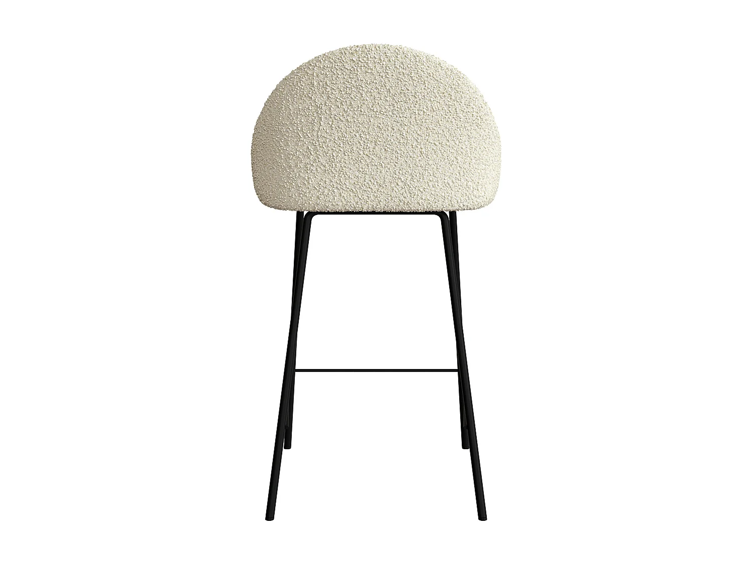 Set de 2 sillas para isla de cocina blancas efecto lana 65 cm - Misty