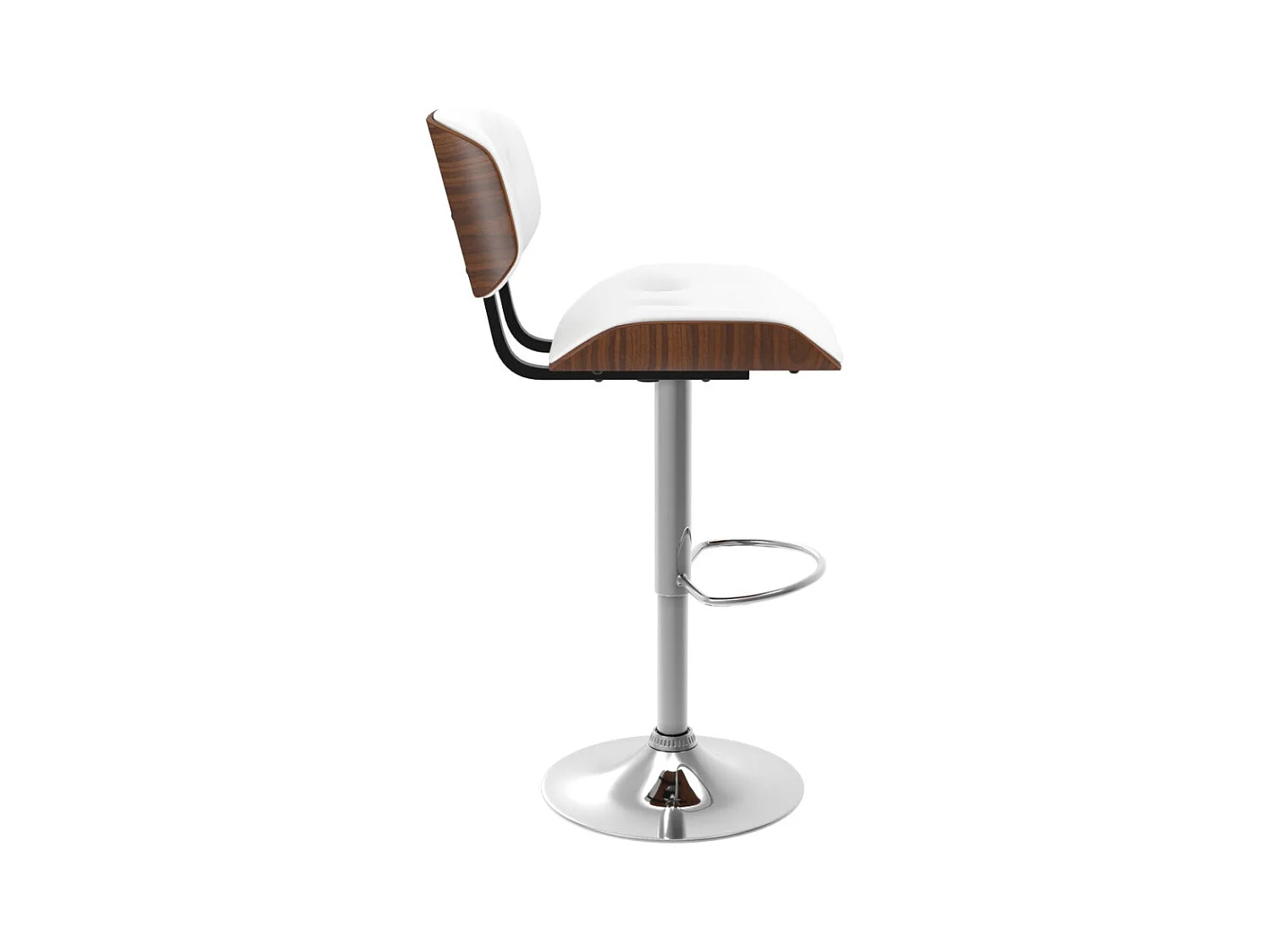 Sedia da bar regolabile in PU bianco 65/86 cm - Melchior