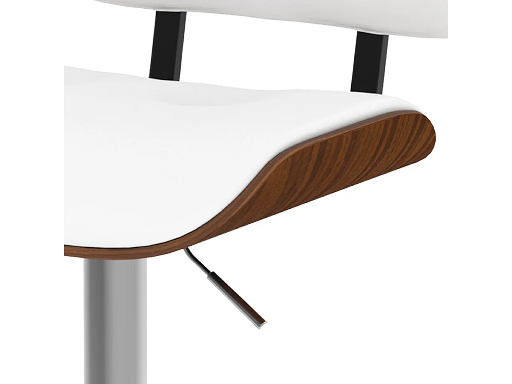 Silla de bar ajustable en PU blanco 65/86 cm - Melchior