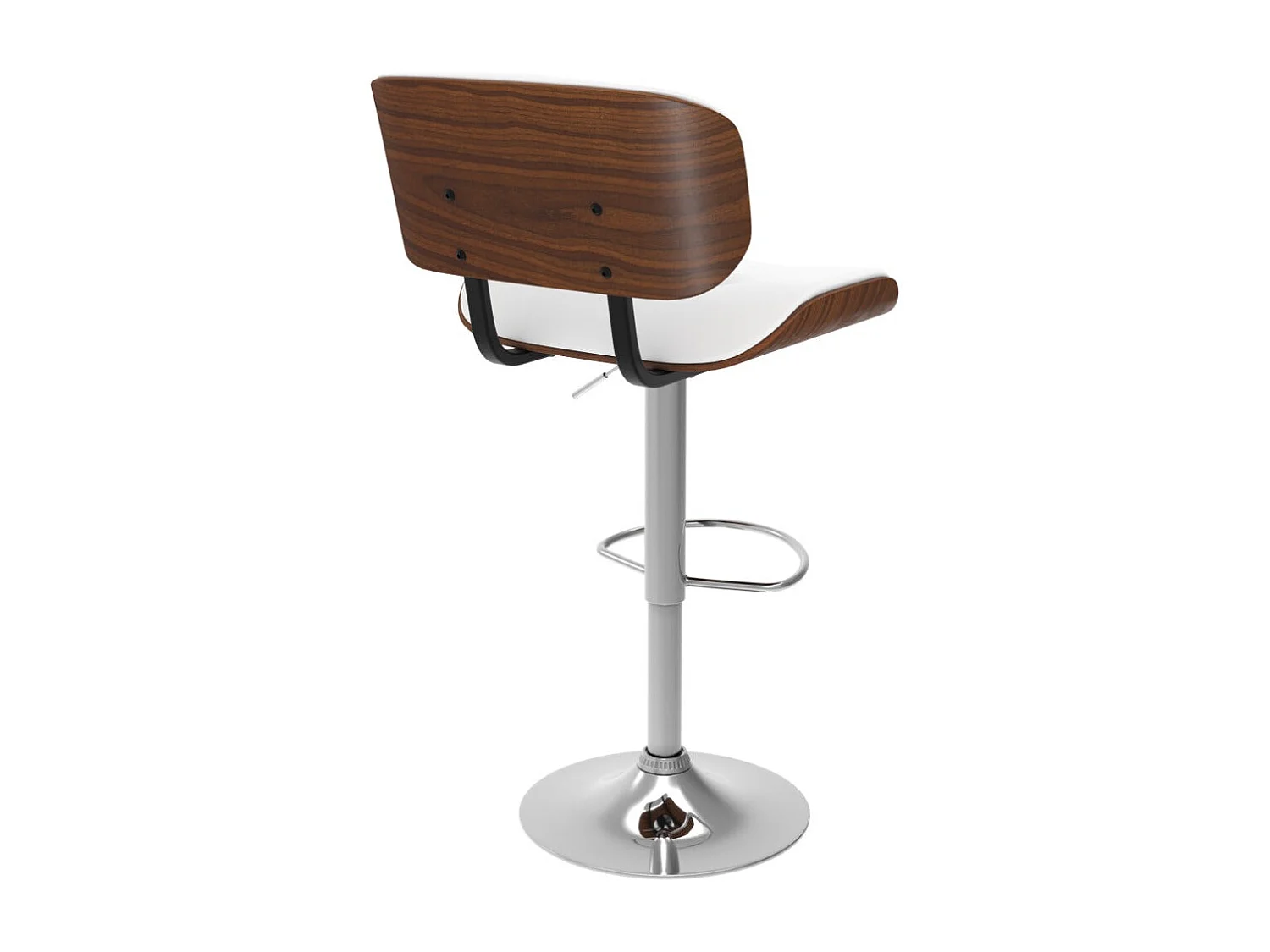 Silla de bar ajustable en PU blanco 65/86 cm - Melchior