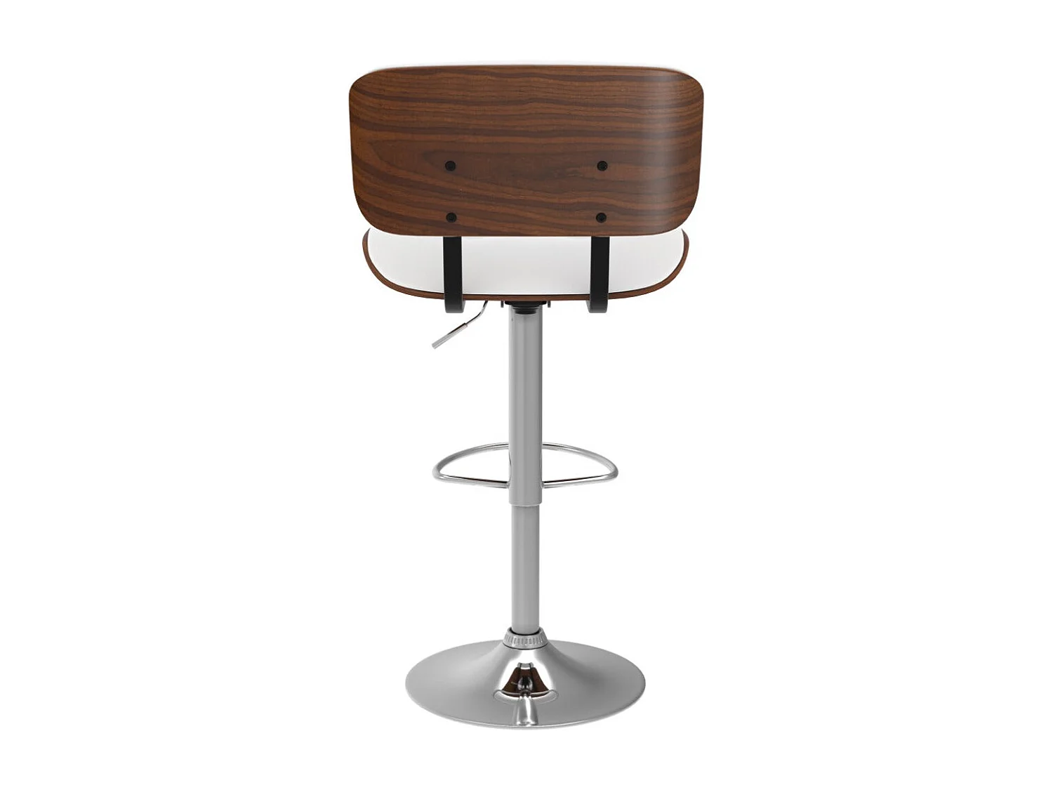 Silla de bar ajustable en PU blanco 65/86 cm - Melchior