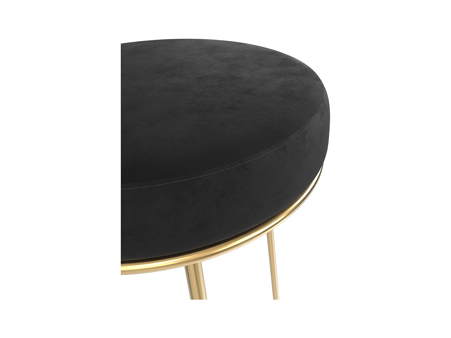 Set de 2 sillas para isla de cocina de terciopelo negro 63 cm - Kendal